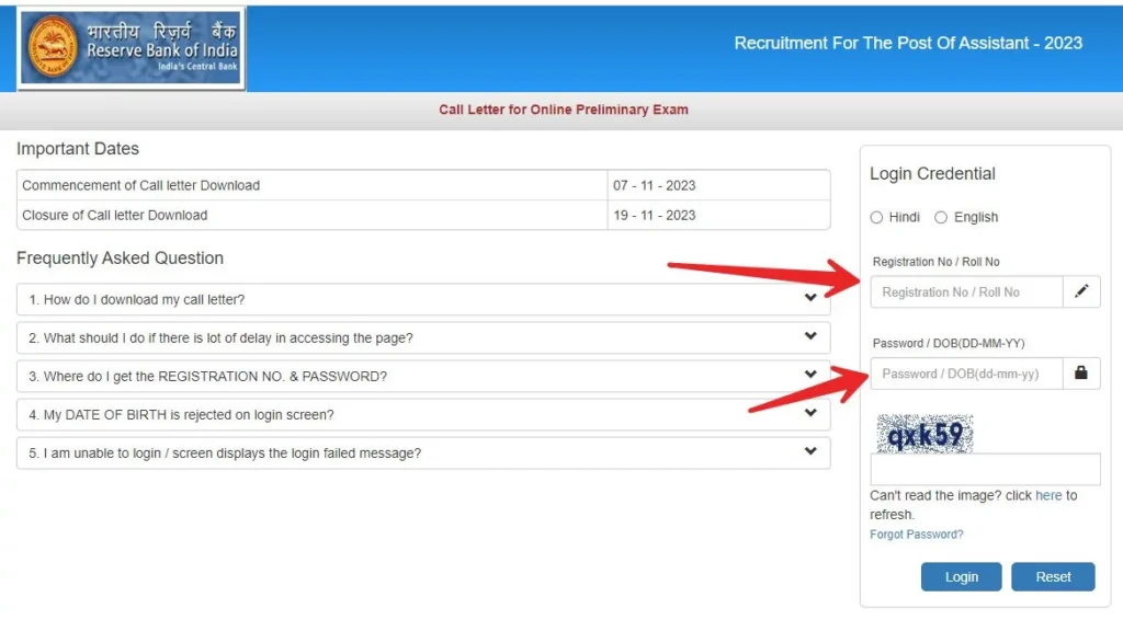 Download RBI Assistant Admit Card 2023 Step 4