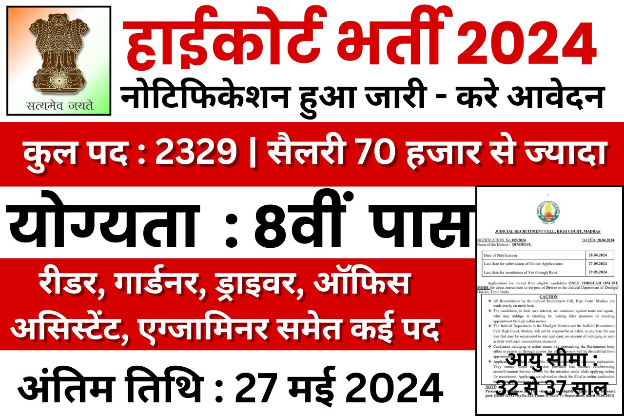 High Court Recruitment 2024