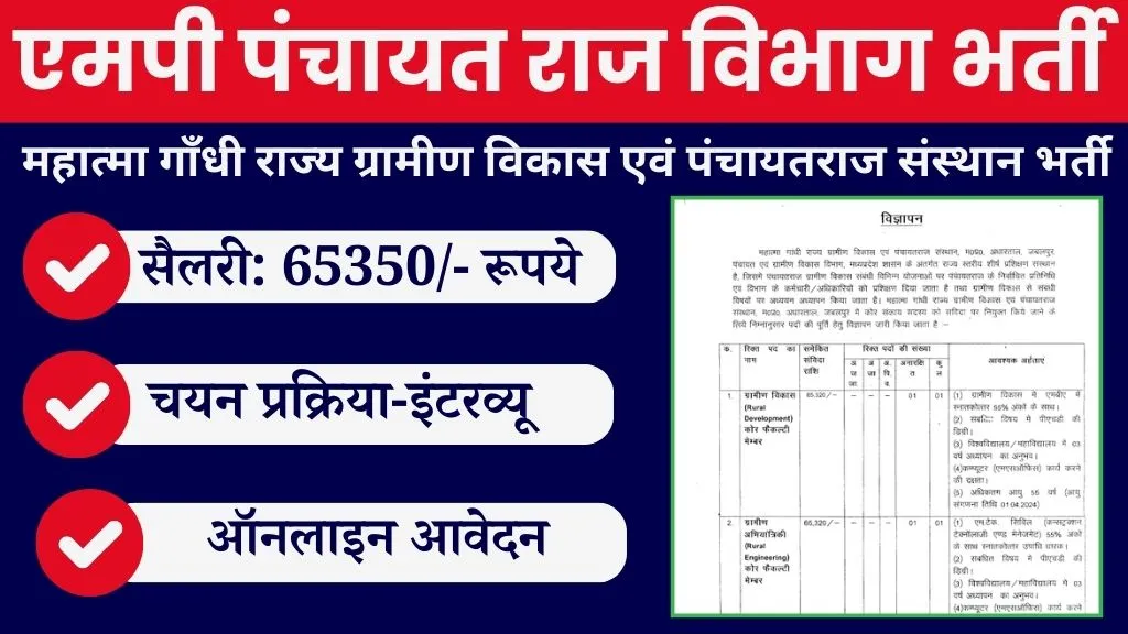 MP Panchayat Raj Vibhag Recruitment 2024