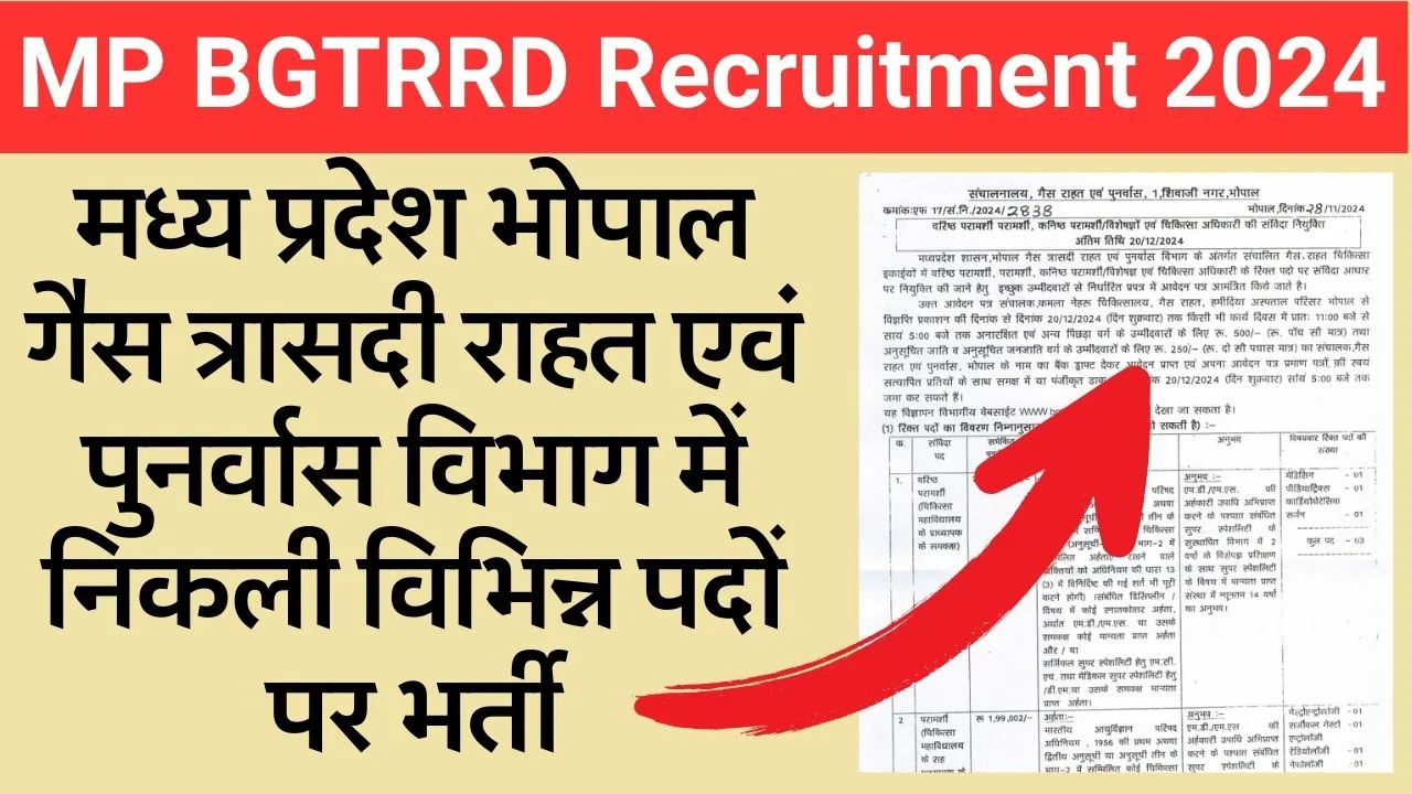 MP BGTRRD Recruitment 2024