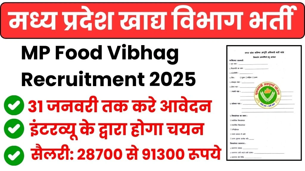 MP Food Vibhag Recruitment 2025