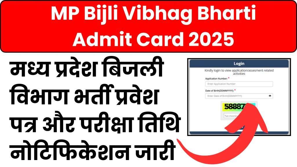 MP Bijli Vibhag Bharti Admit Card 2025