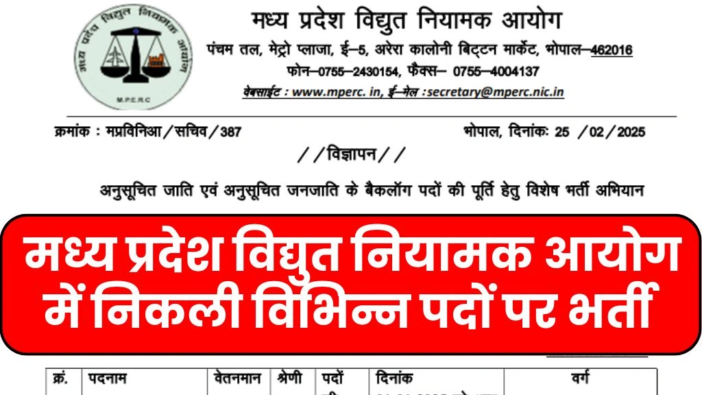 MPERC Recruitment 2025