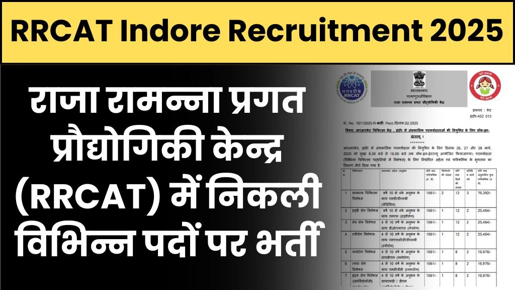 RRCAT Indore Recruitment 2025