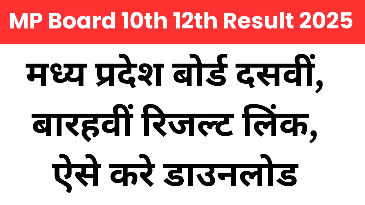 MP Board 10th 12th Result 2025
