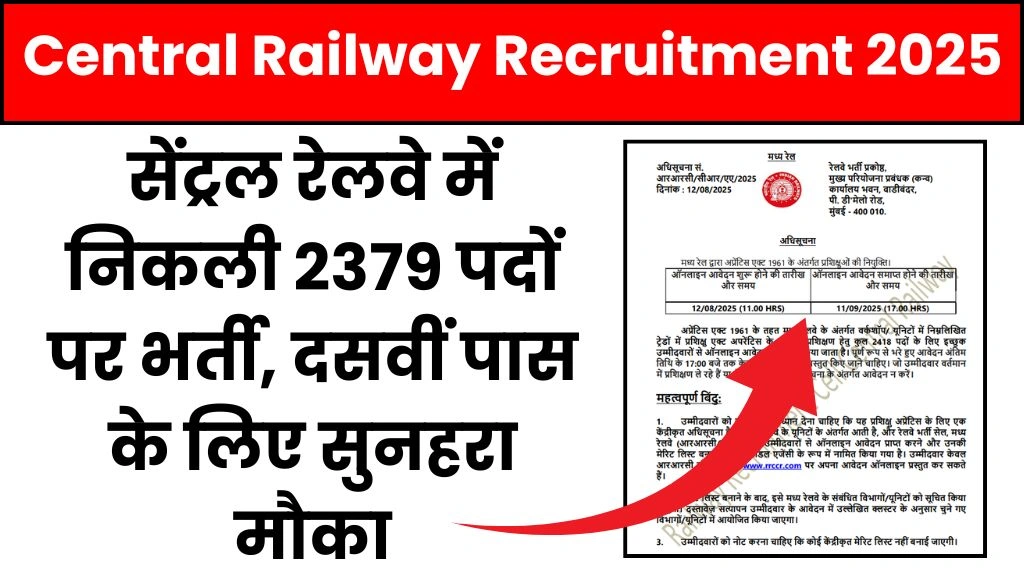 Central Railway Recruitment 2025