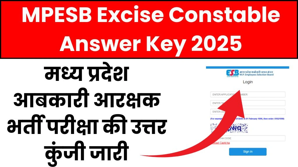 MPESB Excise Constable Answer Key 2025