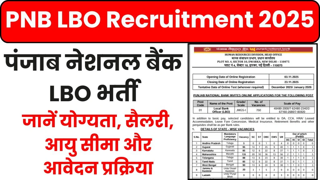 PNB LBO Recruitment 2025