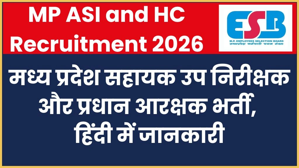 MP ASI and HC Recruitment 2026