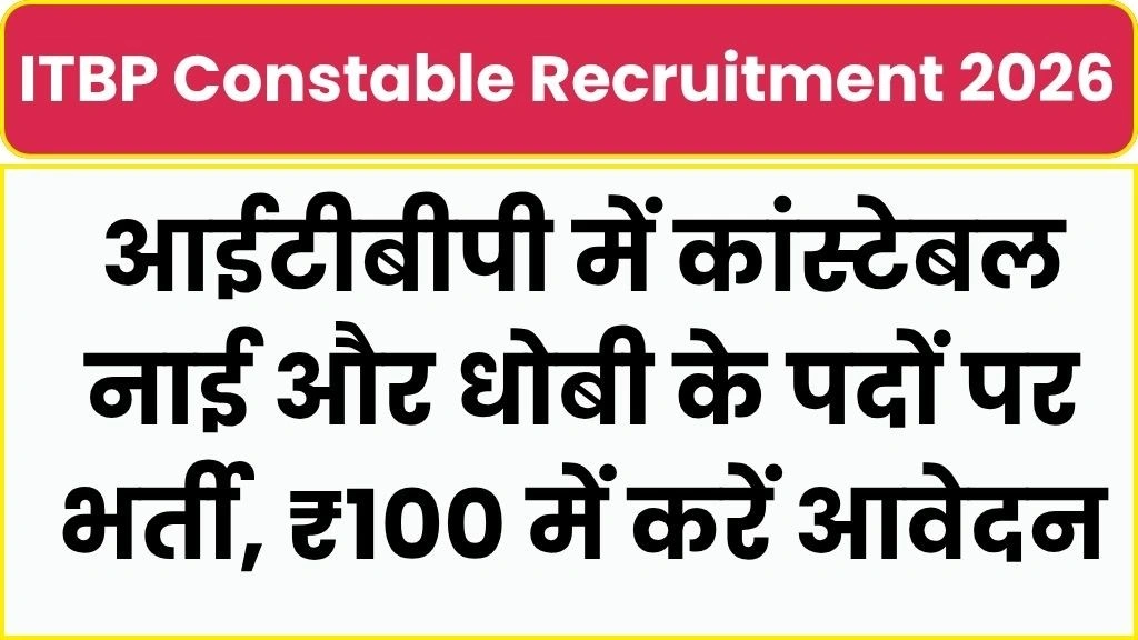 ITBP Constable Recruitment 2026