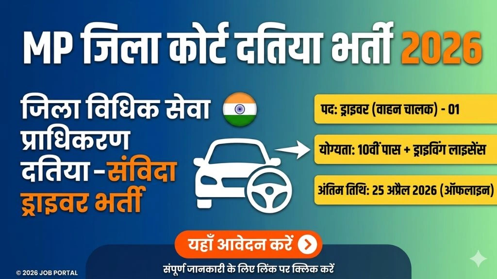 MP Jila Court Datia Bharti 2026