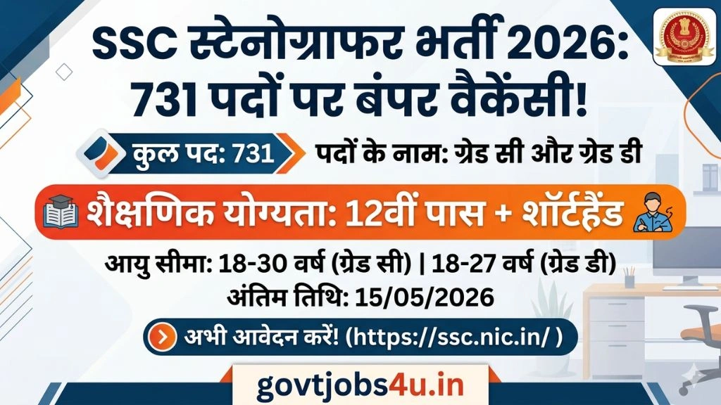 SSC Stenographer Recruitment 2026