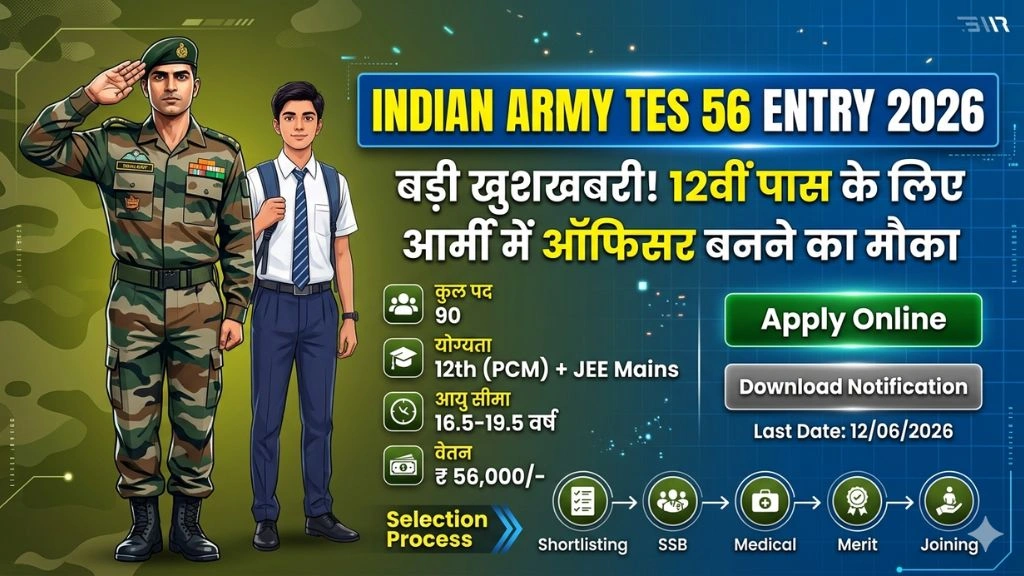 Indian Army TES 56 Entry Form 2026