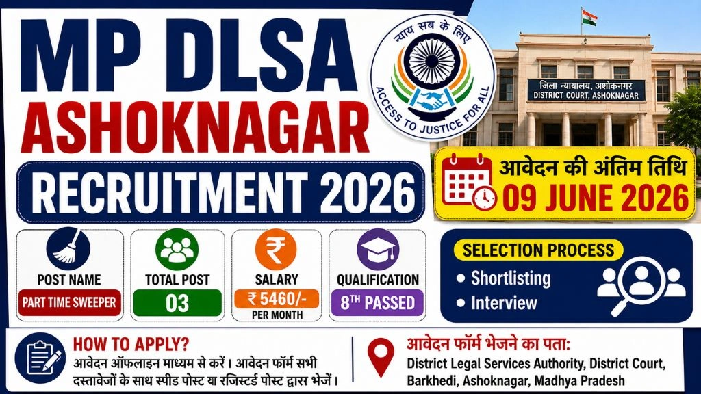 MP DLSA Ashoknagar Recruitment 2026