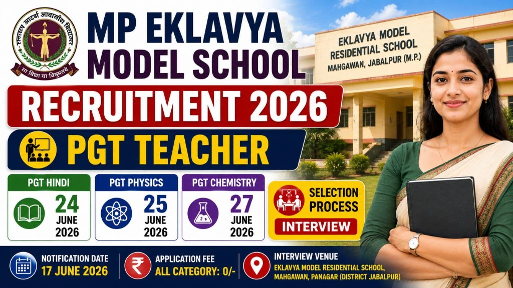 MP Eklavya Model School Recruitment 2026