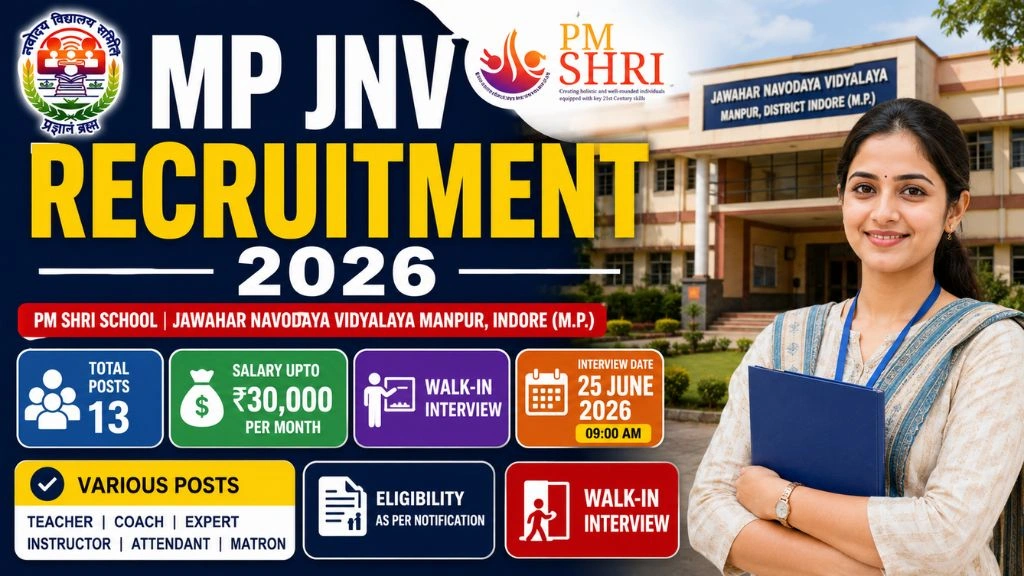 MP JNV Indore Recruitment 2026
