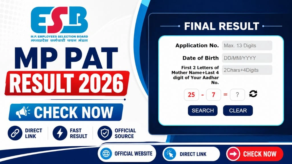 MP PAT Result 2026
