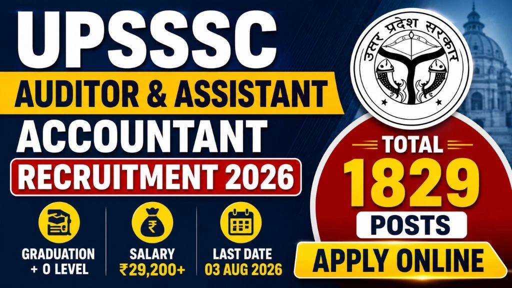UPSSSC Auditor Assistant Accountant Recruitment 2026