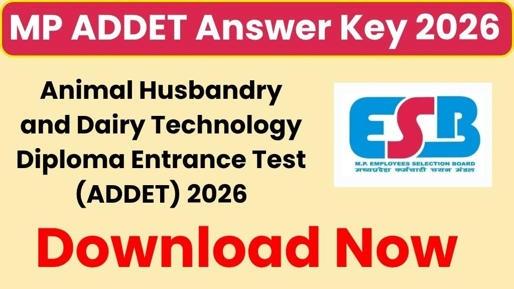 MP ADDET Answer Key 2026