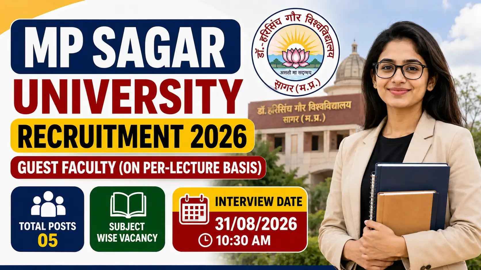 MP Sagar University Recruitment 2026