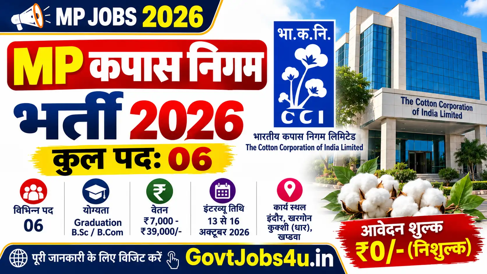 MP Kapas Nigam Recruitement 2026