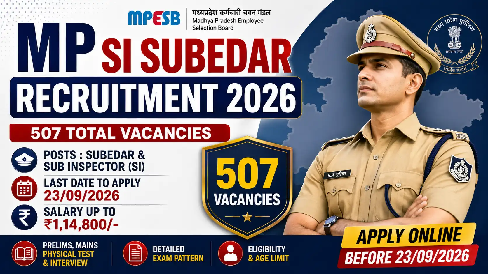 MP SI Subedar Recruitment 2026