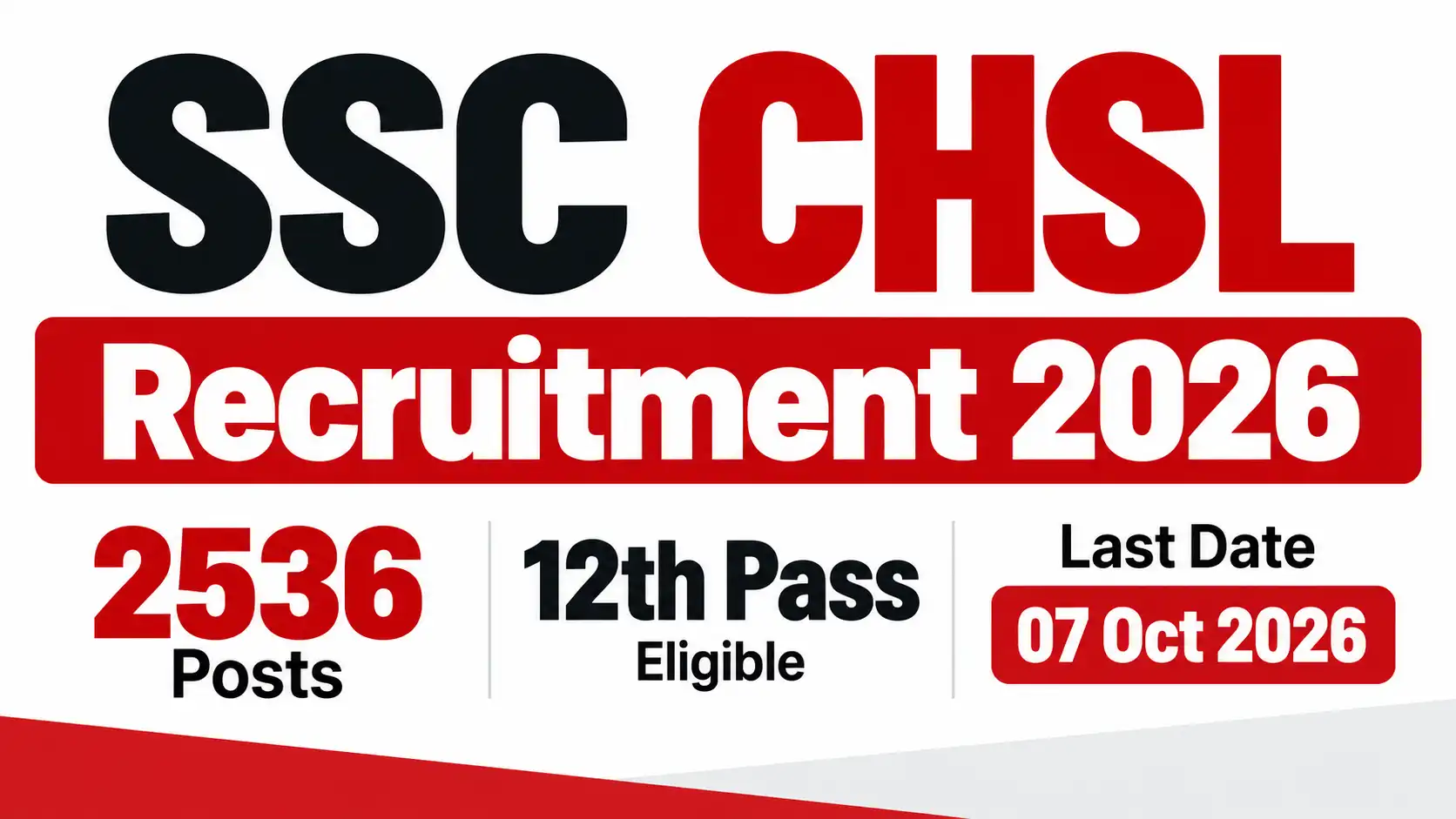 SSC CHSL Recruitment 2026