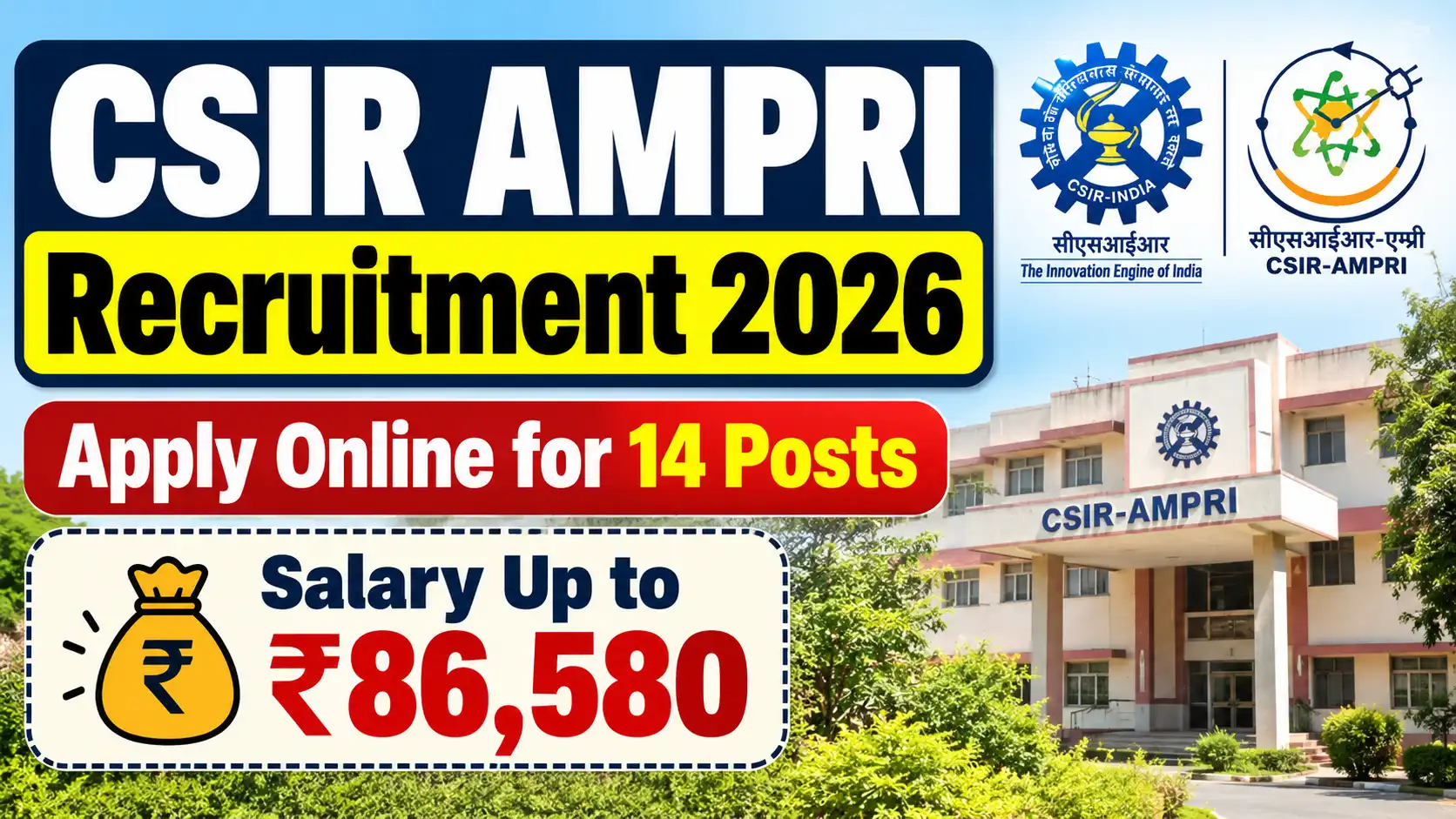 MP CSIR AMPRI Recruitment 2026