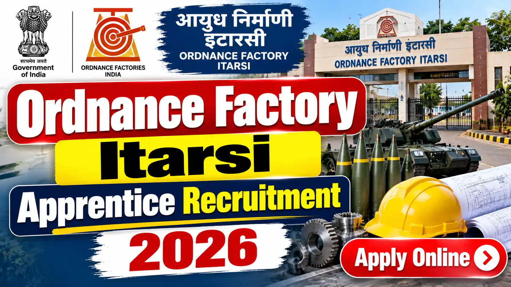 Ordnance Factory Itarsi Apprentice Recruitment 2026